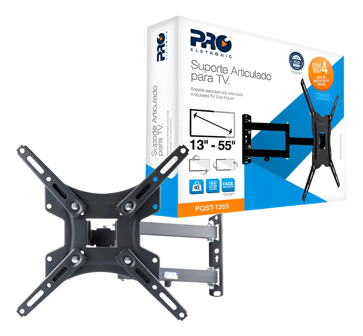 Suporte Articulado Para Tv 13 A 55 Polegadas 400x400 40kg