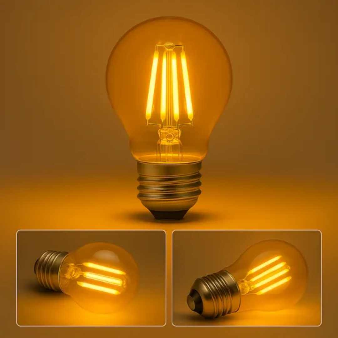 COMPRE 5 LEVE 10 - Lâmpada Filamento A60 Luz Âmbar - Galaxy LED