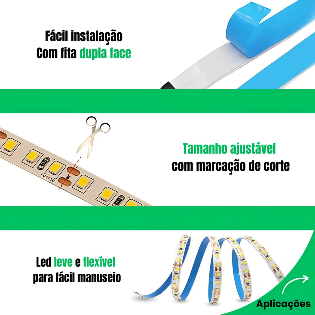 Kit Fita LED RGB Lighting 6265 12W - Apollo