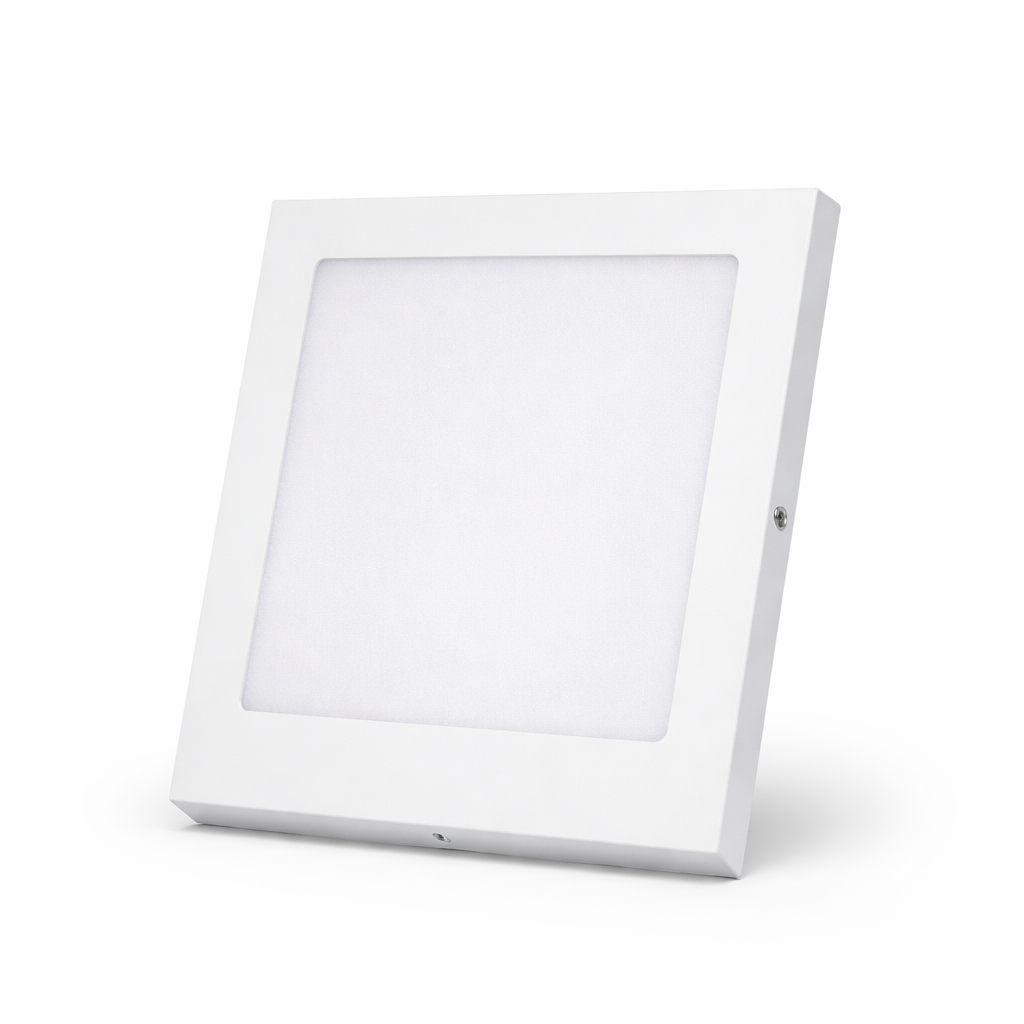 Painel LED Quadrado 18W Sobrepor Avant 22x22 Ultra Slim Branco