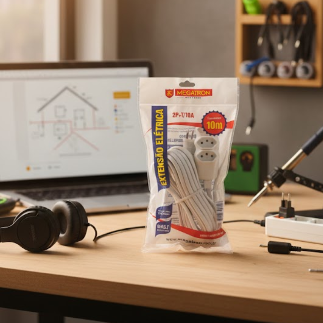 Megatron Extensão Elétrica 2P+T 10A 10 Metros
