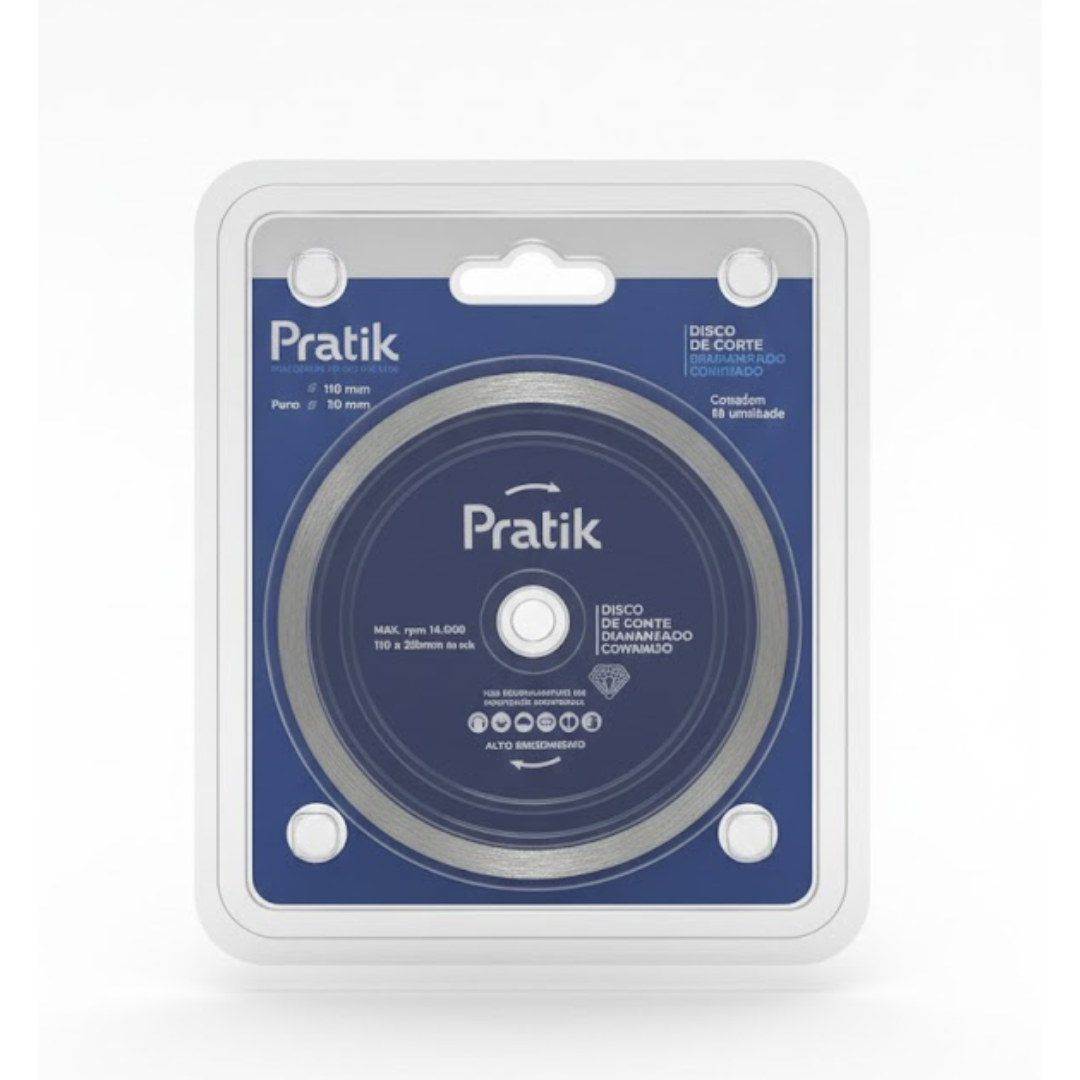 Disco de Corte Diamantado Contínuo 110×20 - Pratik