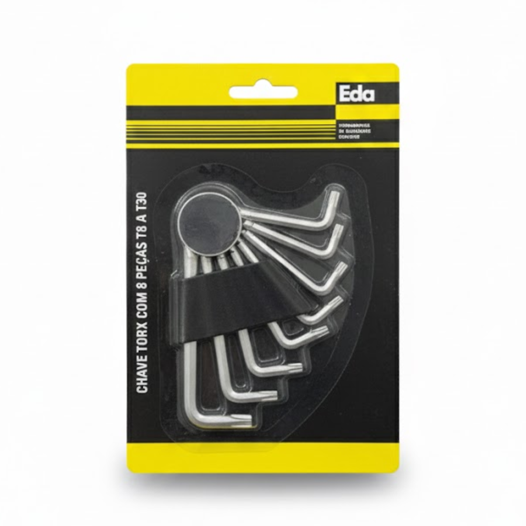 EDA Chave Torx com 8 Peças T8 a T30