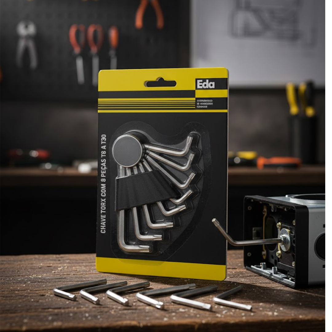 EDA Chave Torx com 8 Peças T8 a T30