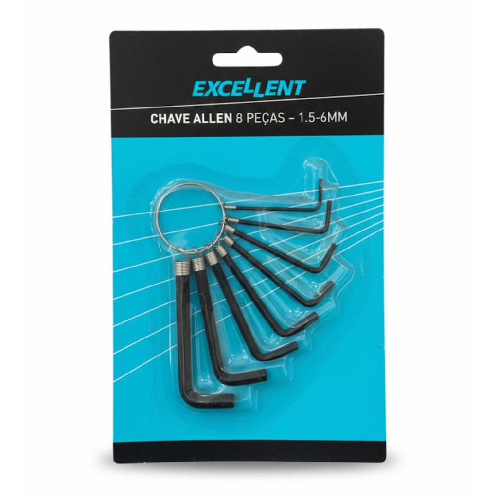 Excellent Chave Allen 8 Peças (1.5 a 6 mm)