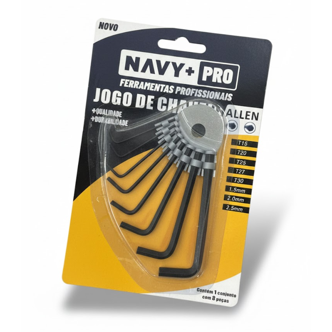 Navy Pro Jogo de Chaves Allen T15–2.5 mm