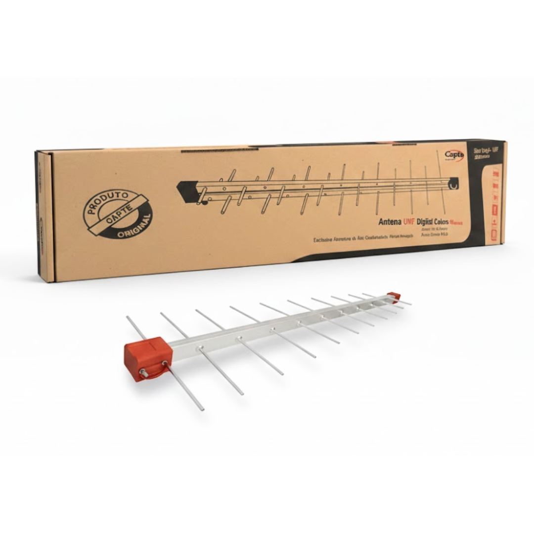Capte Antena UHF Digital Colors 4K Ultra HD 28 Elementos