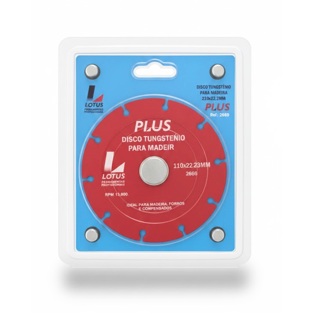 Disco de Tungstênio para Madeira 110×22.23 - Lótus Plus