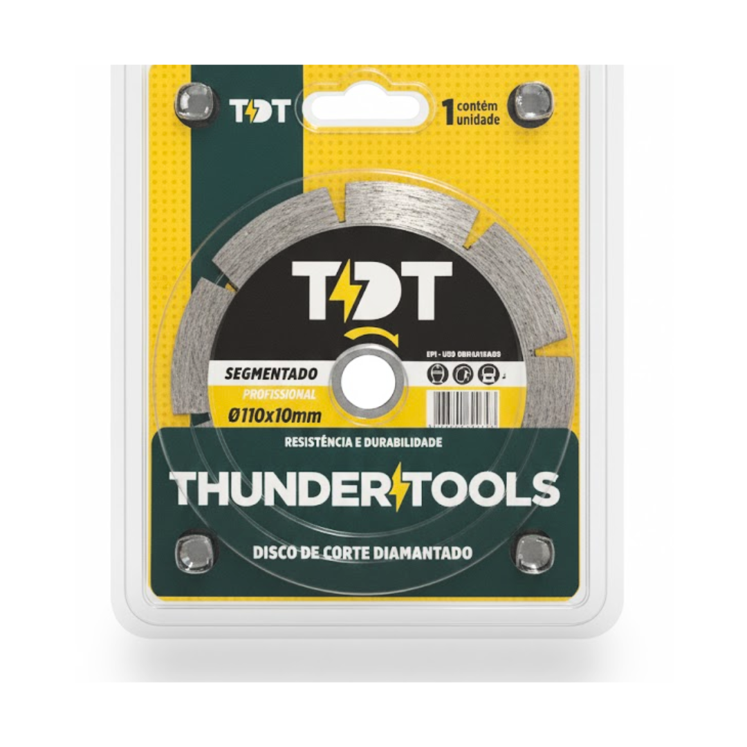 Disco de Corte Diamantado Segmentado 110×10mm - TDT