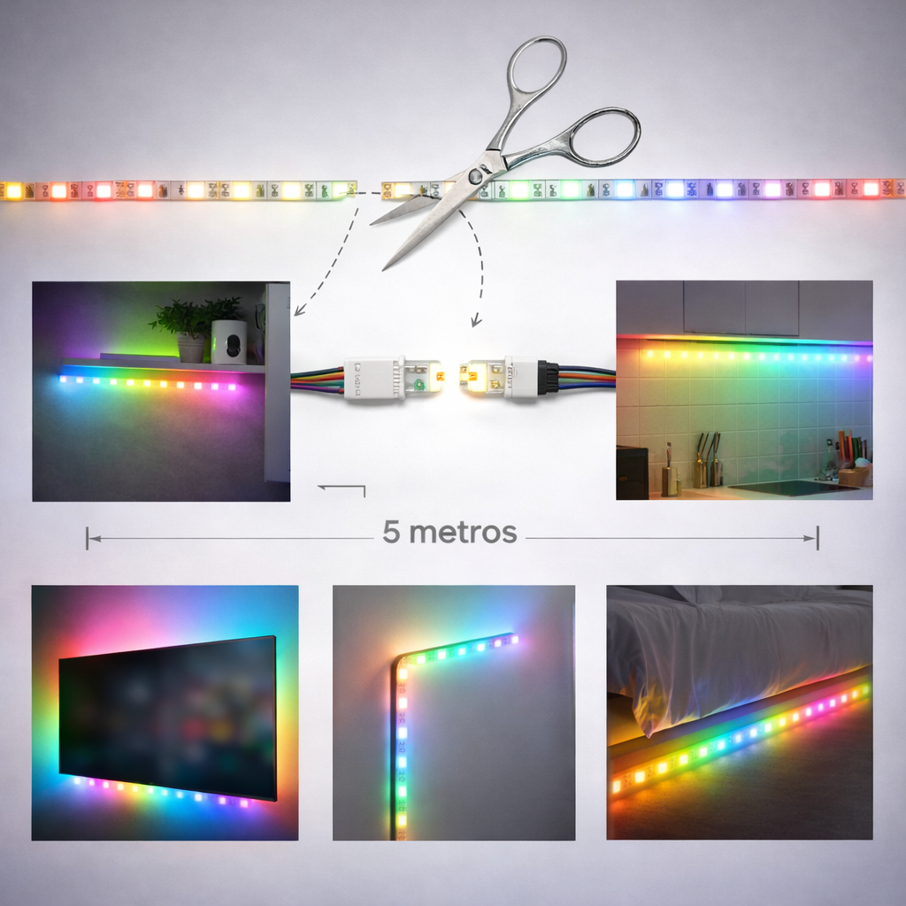 Apollo - Kit Fita LED 5 Metros RGB 12w