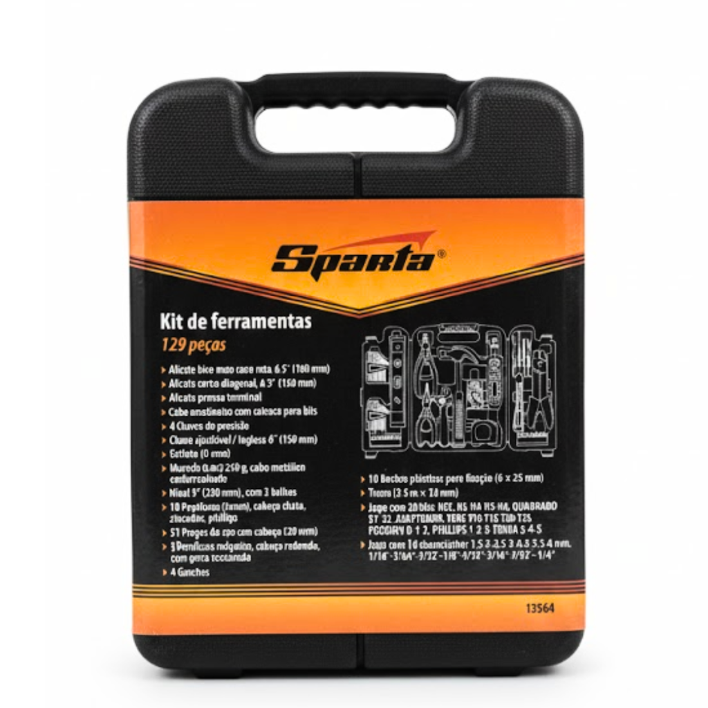 (KIT 129 PEÇAS) - Premium Kit Ferramentas - Sparta